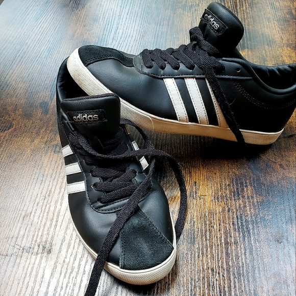 8 women's Adidas NEO matte, silver, black white fashion zumba dancing - Picture 2 of 11